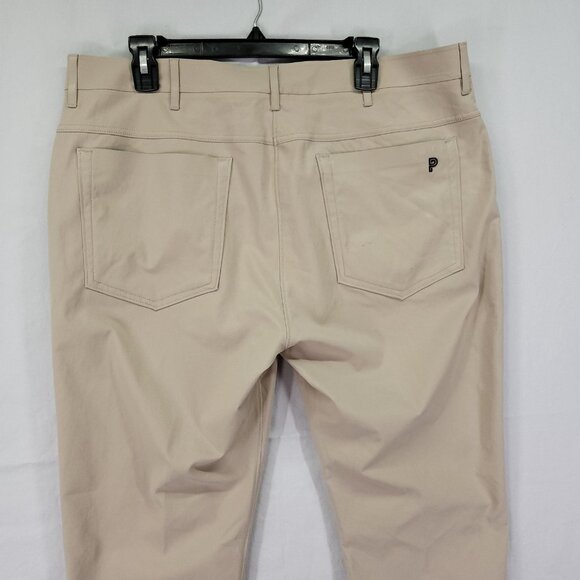 Public Rec Pants Mens 36x30 Performance Chino Stretch Workwear Beige Trousers - Picture 11 of 14